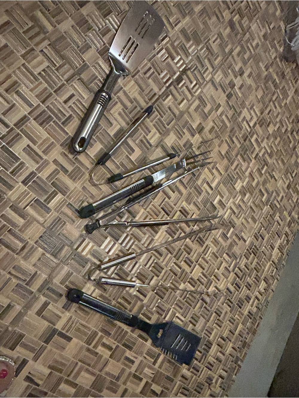 Stainless Steel Grill Tool Set – Silver